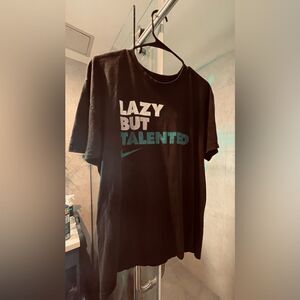 Vintage Nike Tee Shirt - Black Workout Teeshirt - L - Short-Sleeve - Y2k Shirt